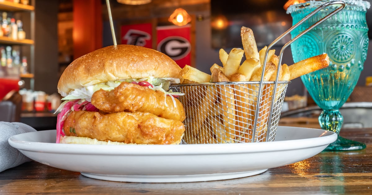 Crispy Fish Sandwich Main Menu HOBNOB Neighborhood Tavern