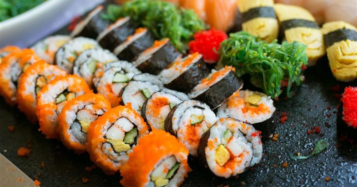 Assorted Sushi And Rolls Hors D Oeuvres Menu Blueberry Hill