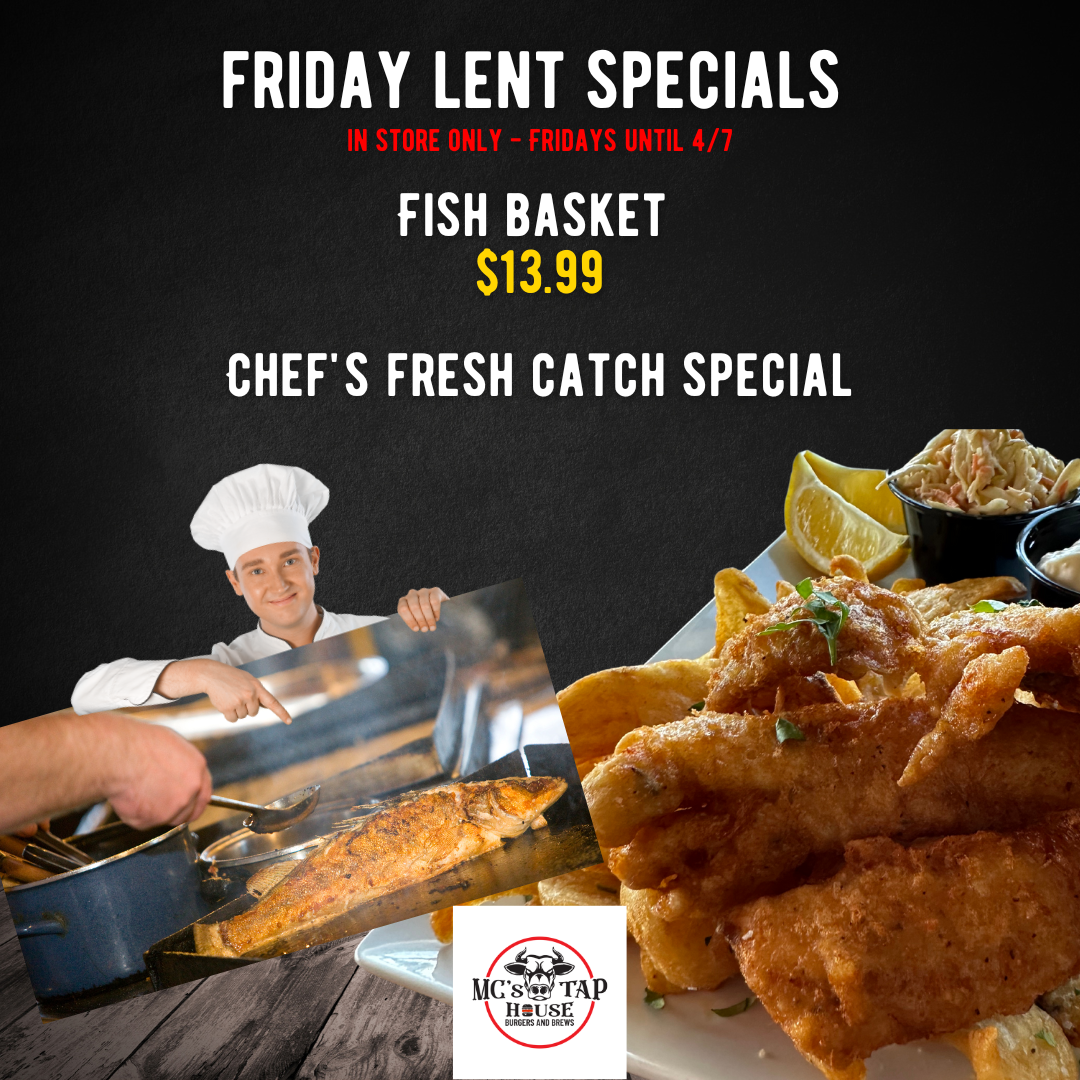 Friday Lent Specials Mc S Tap House