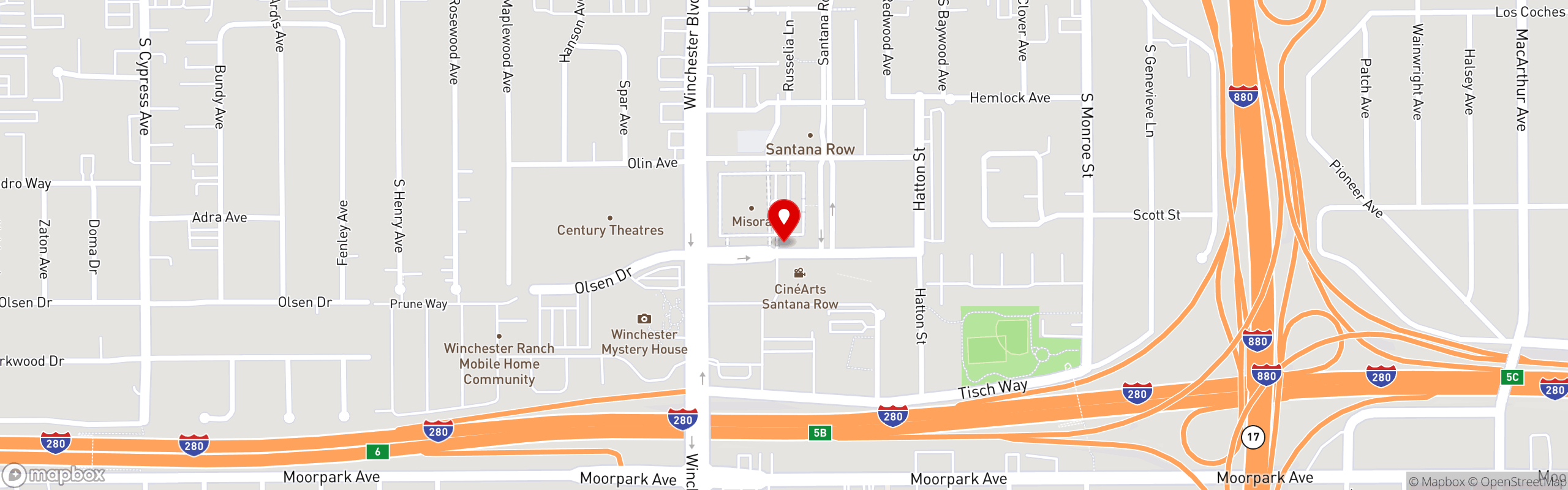 Street map pinning FITOOR in San Jose