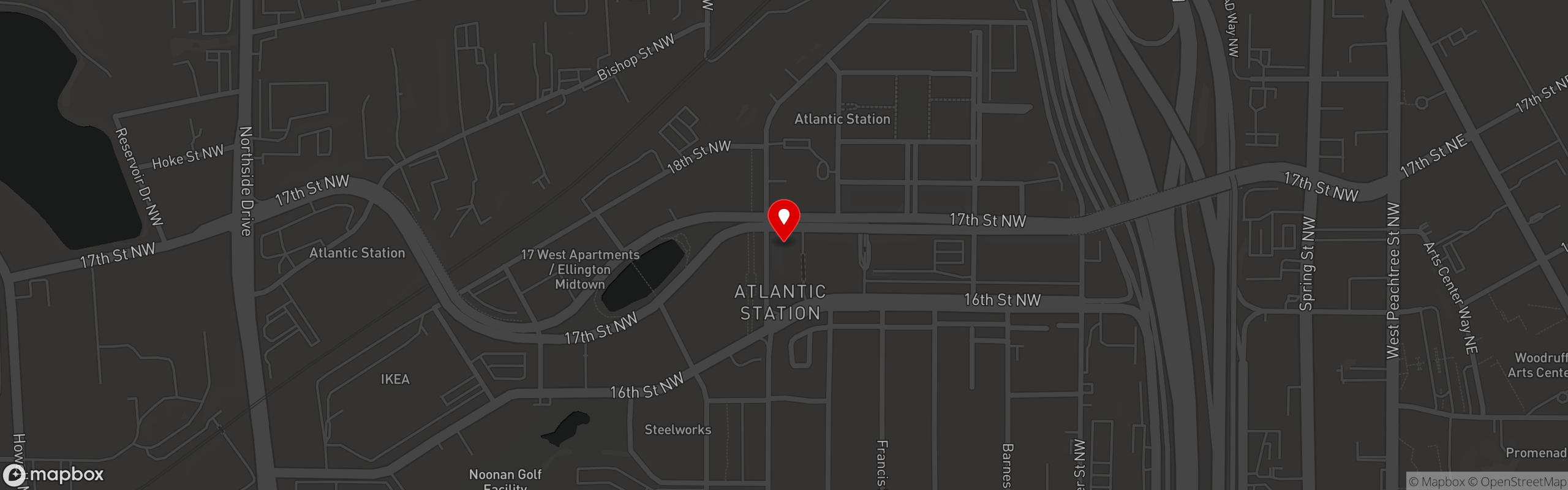Street map pinning 17th State Restaurant & Bar in 17th and State Restaurant & Bar