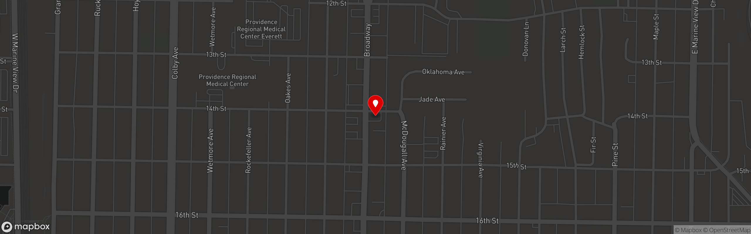 Street map pinning Ray's Drive In in Ray's Drive In