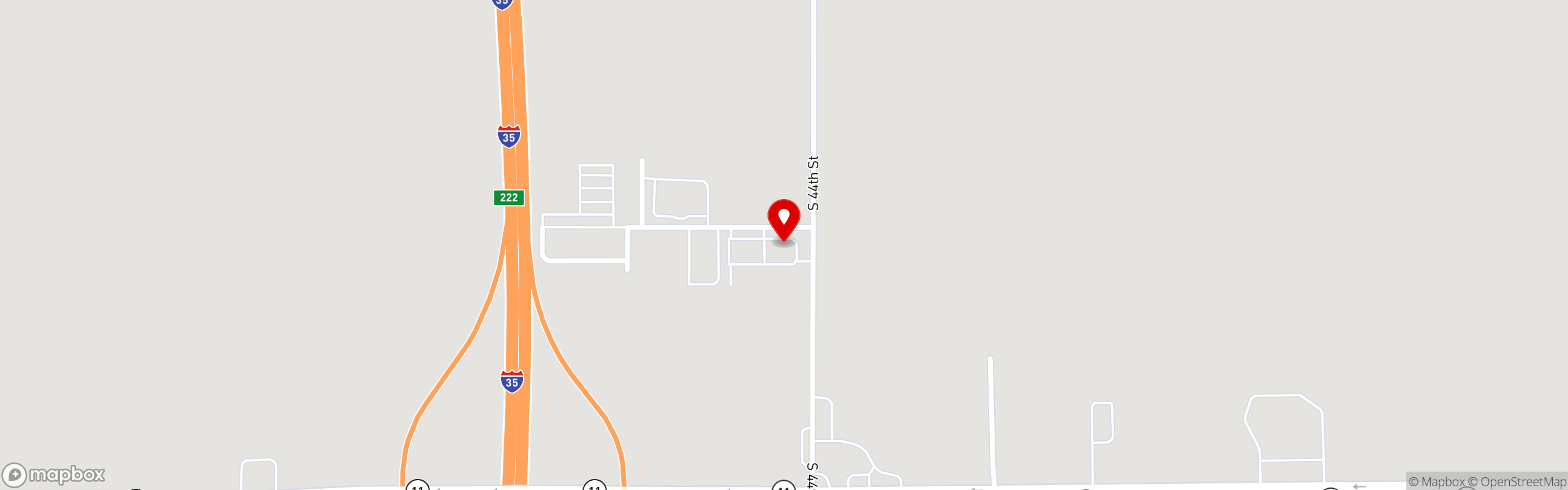 Street map pinning Los Potros Mexican Restaurant in Los Potros Mexican Restaurant