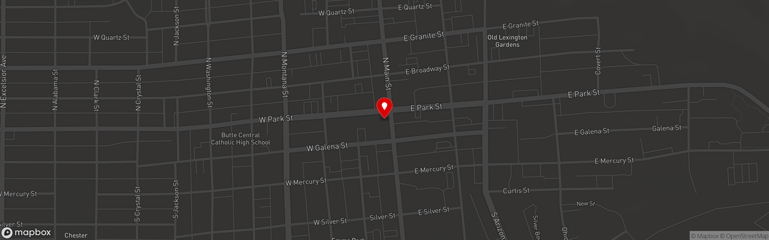 Street map pinning Metals Sports Bar and Grill in Metals Sports Bar & Grill