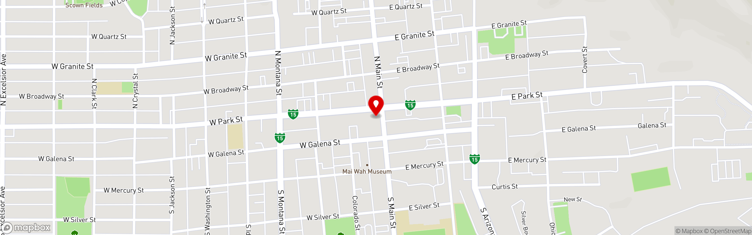 Street map pinning Metals Sports Bar and Grill in Metals Sports Bar & Grill