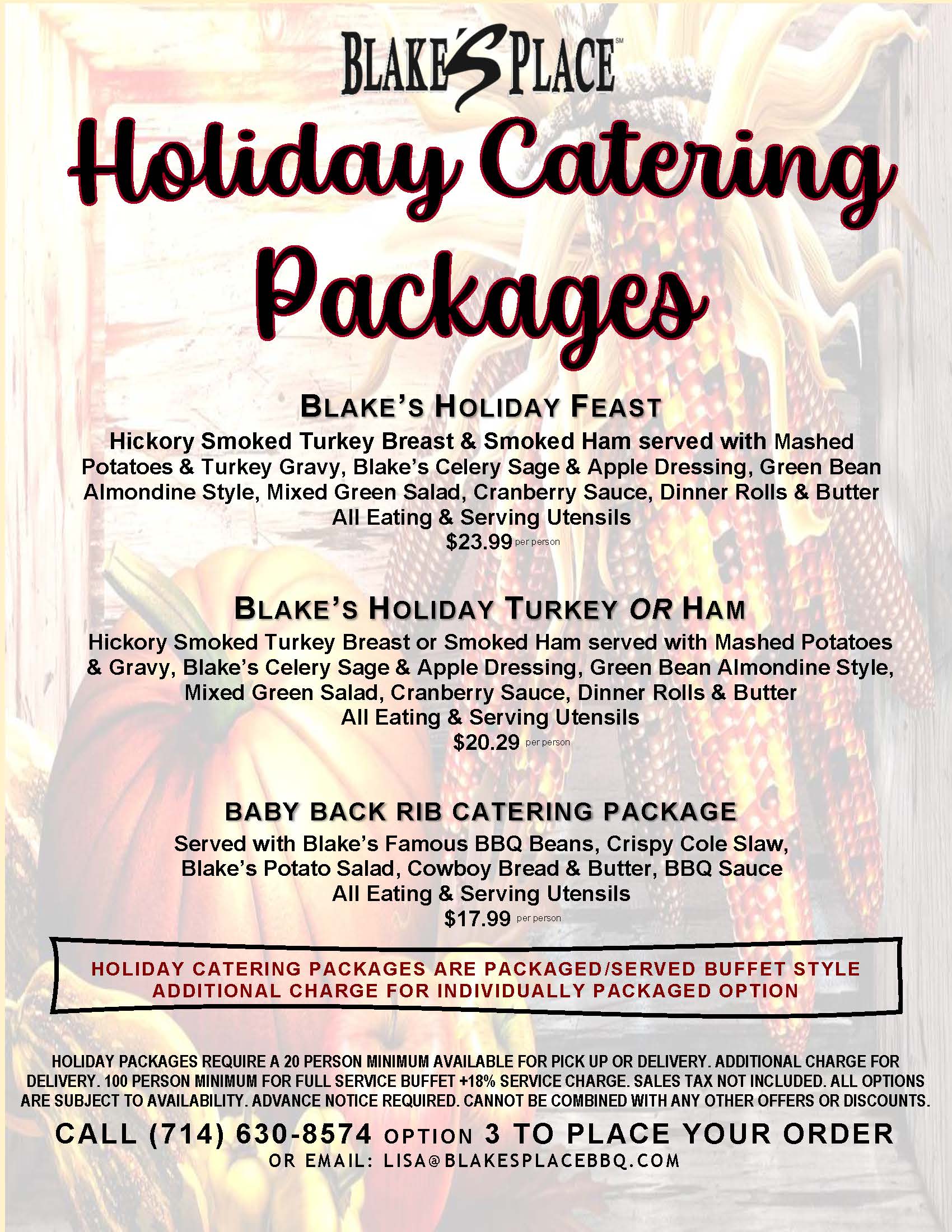 BBQ Catering in Orange County & More - Blake's Place - Barbecue