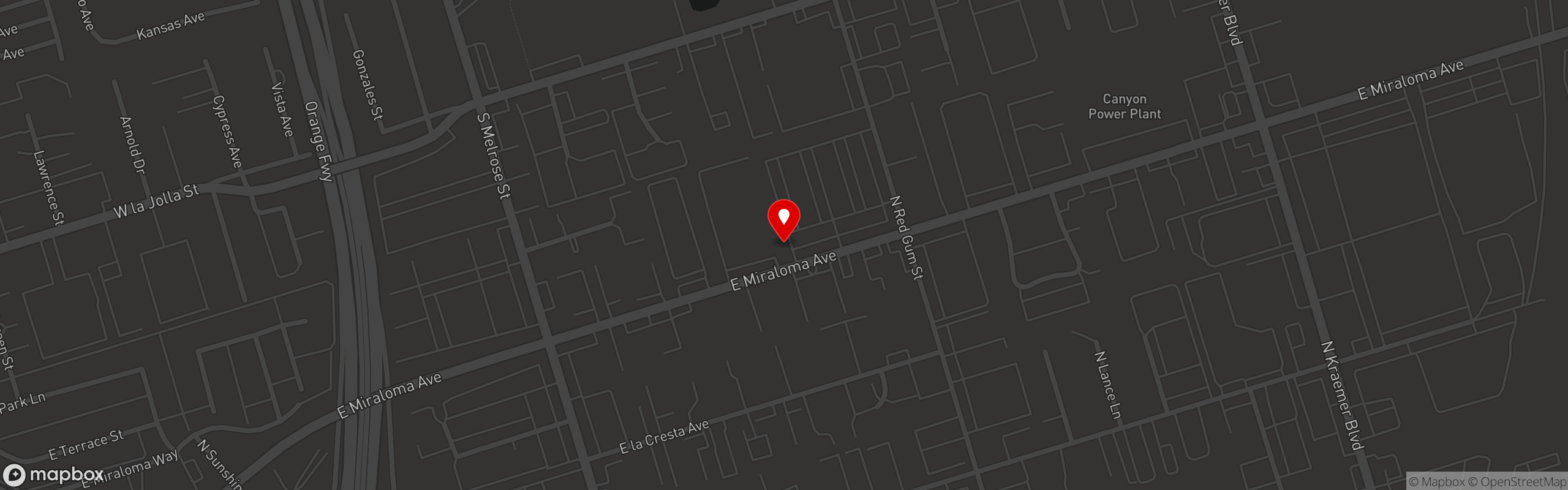 Street map pinning Blake's Place in Blake's Place