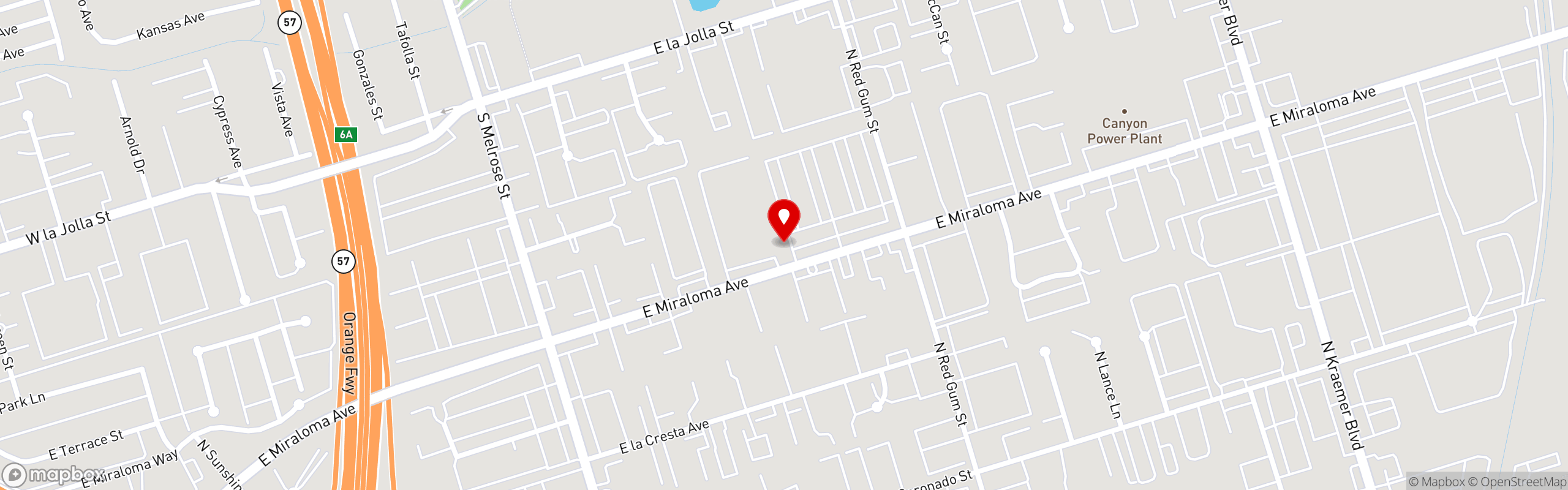 Street map pinning Blake's Place in Blake's Place