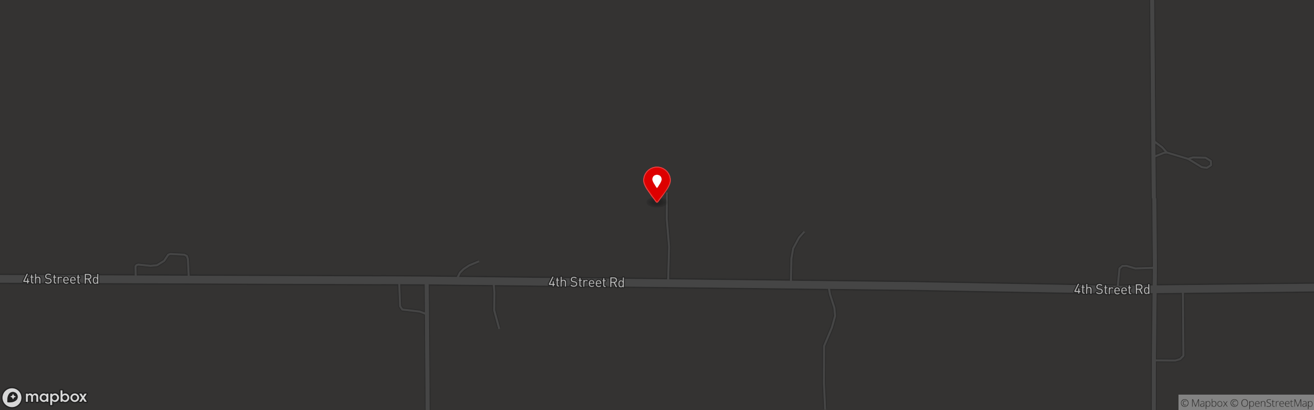 Street map pinning Red Cabin at Green Acres Bar & Supper Club in Fond du Lac