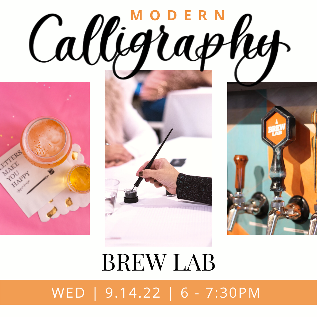 Modern Calligraphy for Beginners at West Side Brewing - Sip & Script