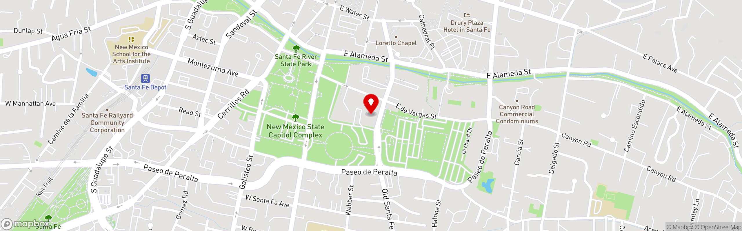 Street map pinning Rio Chama Steakhouse in Rio Chama Prime Steakhouse