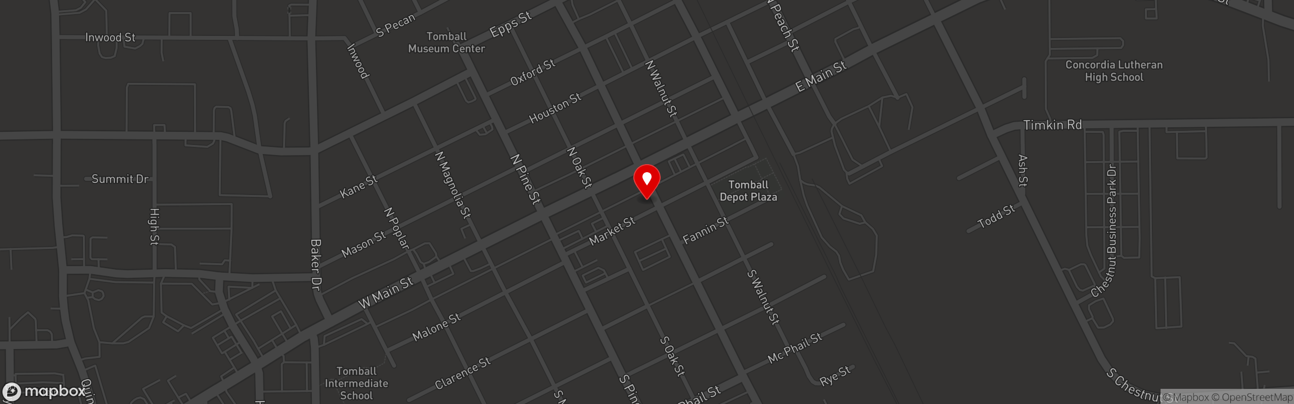 Street map pinning Market Street Grill in Market Street Cafe