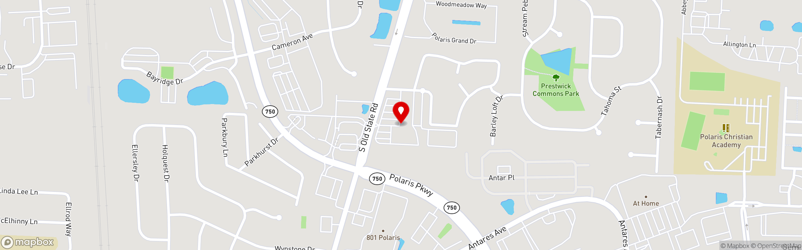 Street map pinning ONellys Sports Pub & Grill in O'Nelly's Sports Pub & Grill