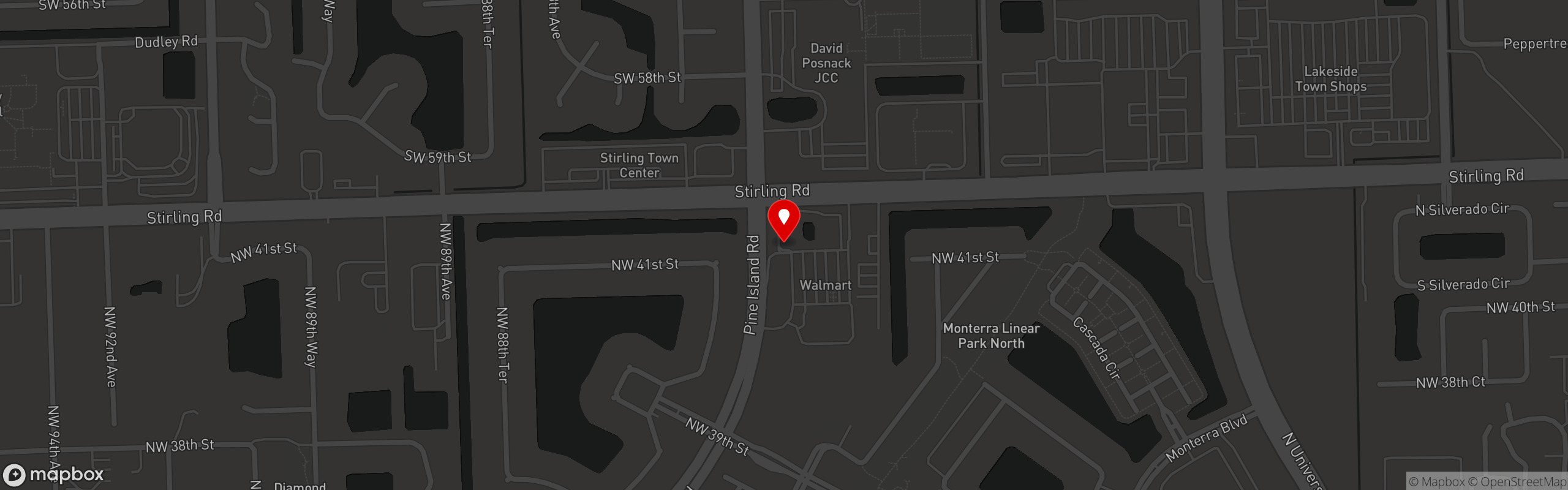 Street map pinning Imasa Sushi in Davie , FL