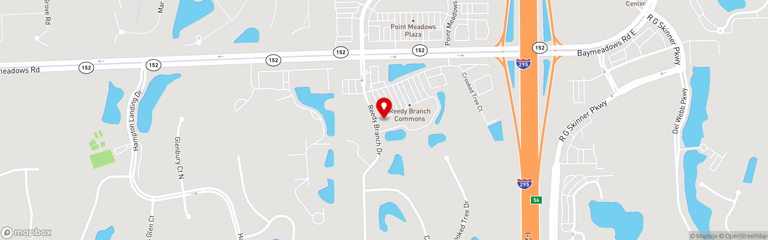 Street map pinning Emangeo's Brick Oven Pizza in Jacksonville