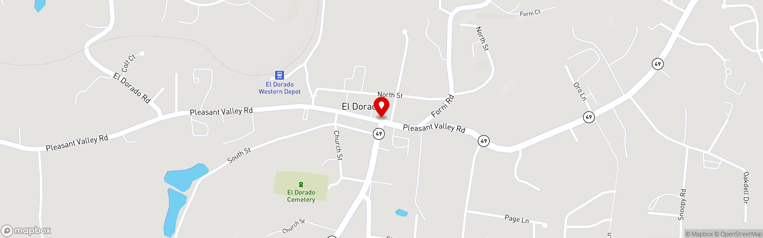 Street map pinning Poor Red's Bar-B-Q in Poor Red's Bar-B-Q