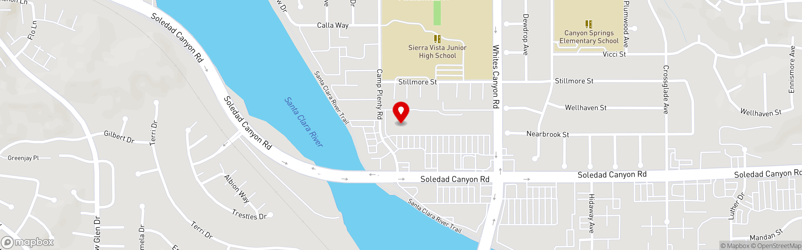 Street map pinning Max's Restaurant | North America in Santa Clarita (TO GO)