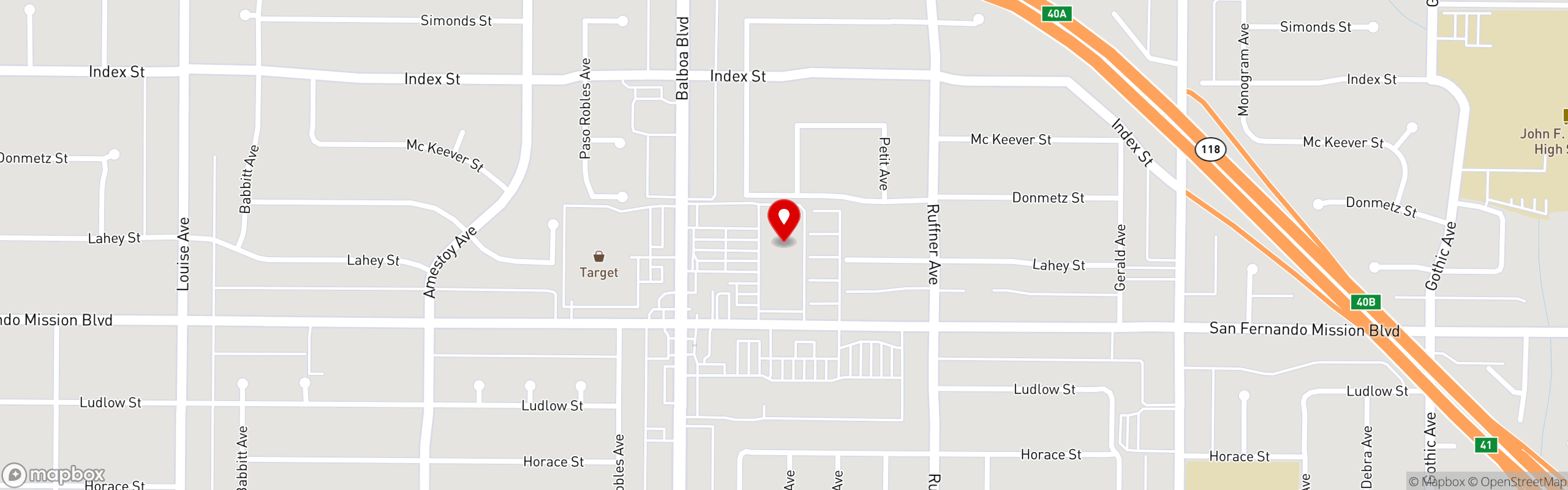 Street map pinning Max's Restaurant | North America in Granada Hills (TO GO)