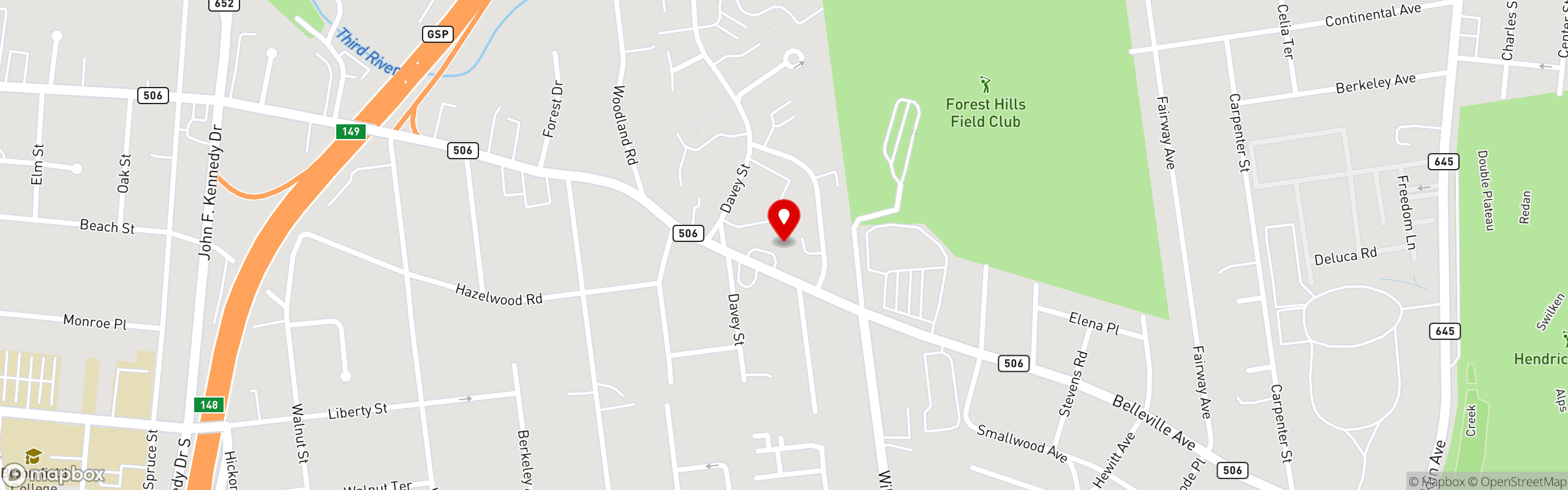 Street map pinning Max's Restaurant | North America in Bloomfield