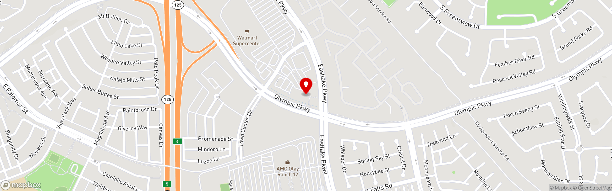 Street map pinning Max's Restaurant | North America in Chula Vista