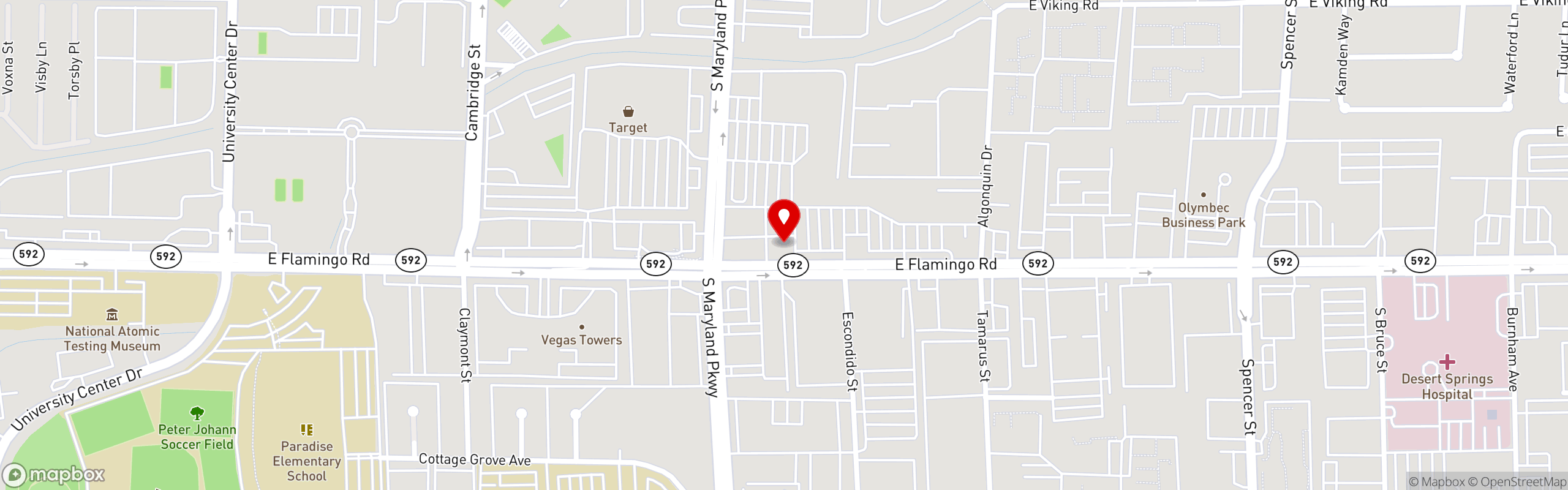 Street map pinning Max's Restaurant | North America in Las Vegas Flamingo