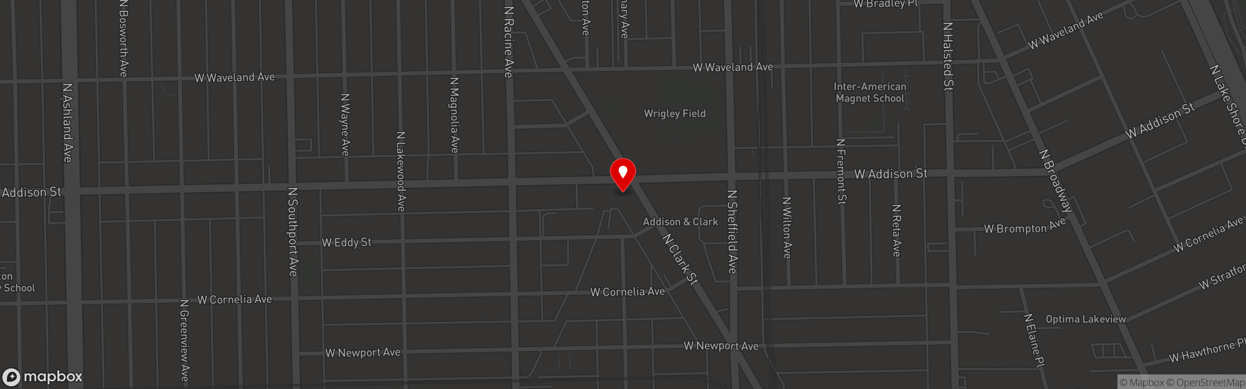 Street map pinning The Cubby Bear Chicago in The Cubby Bear Chicago