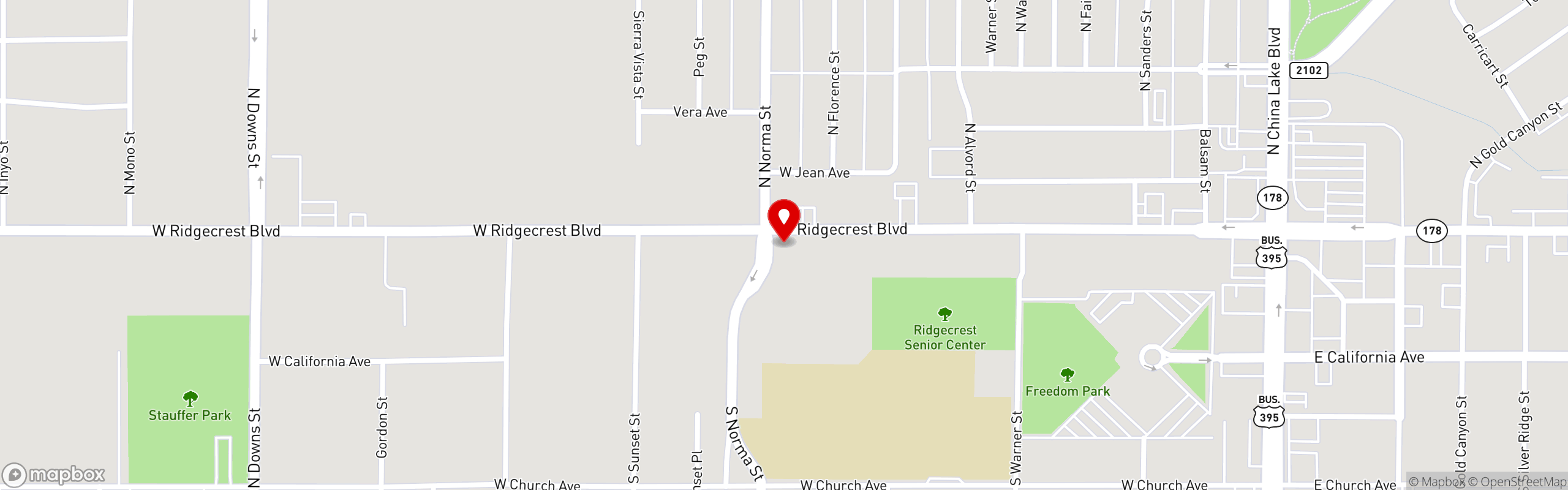 Street map pinning Indian Wells Drive Thru in Indian Wells Drive Thru