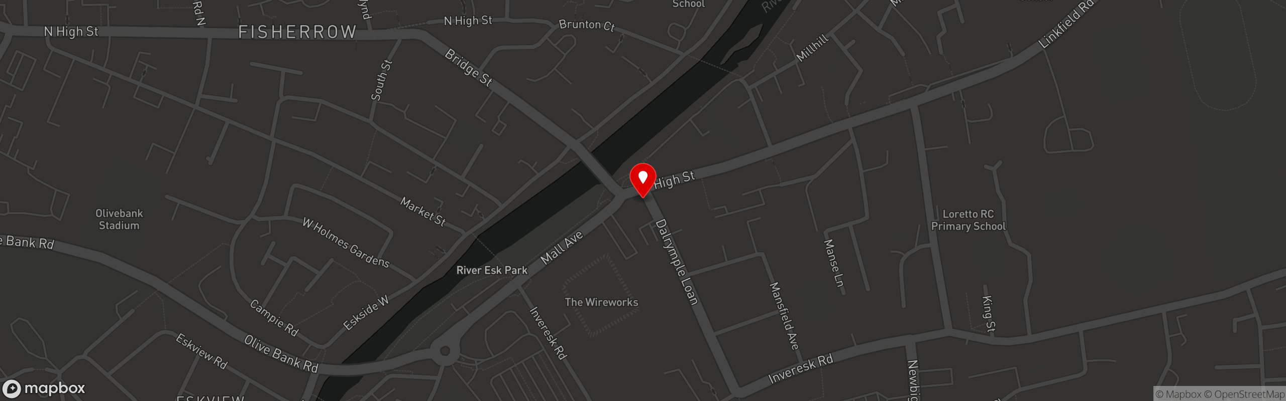 Street map showing the location of Caprice Restaurant in Caprice Restaurant