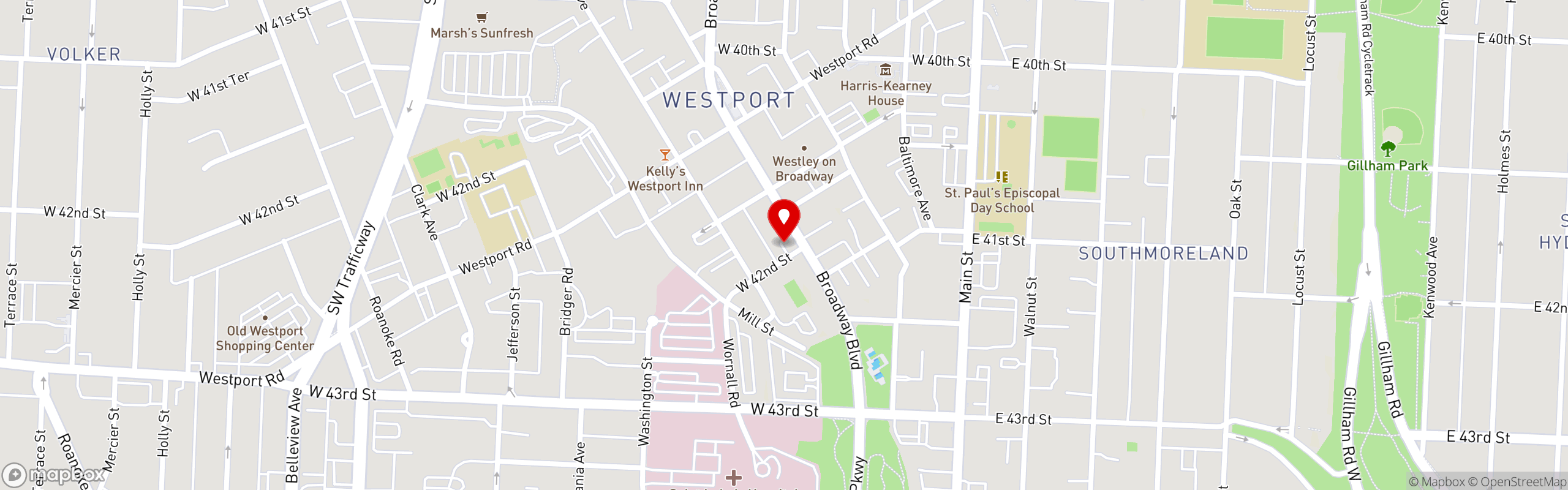 Street map pinning Snooze in Snooze Westport