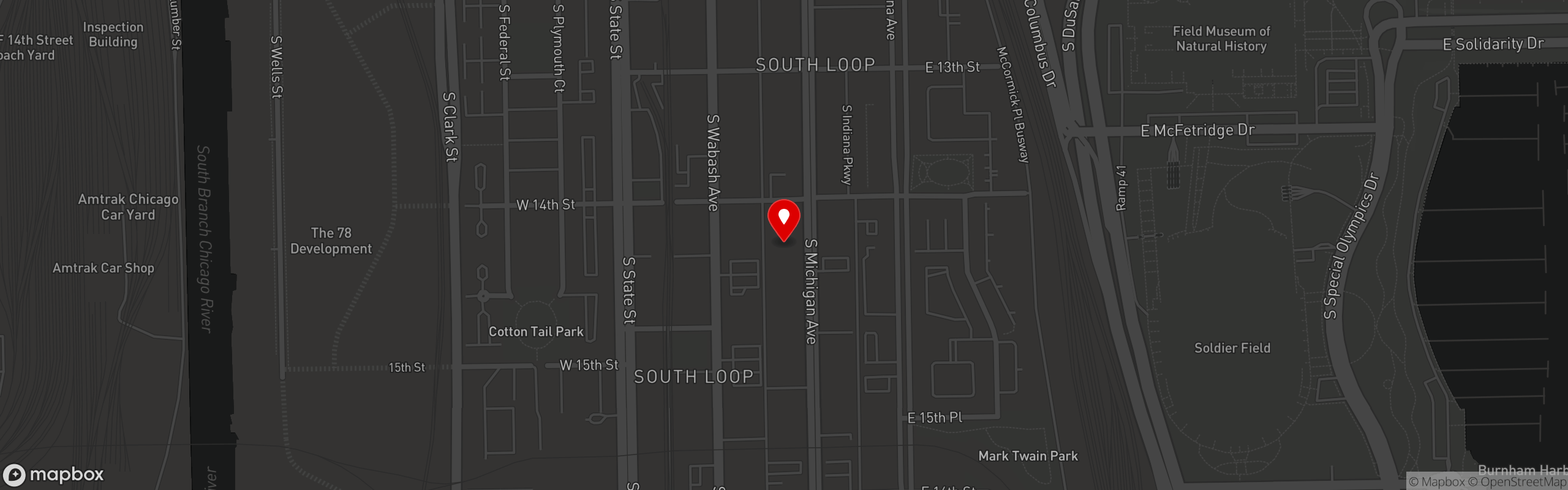 Street map pinning Victory Italian in Victory Tap | South Loop