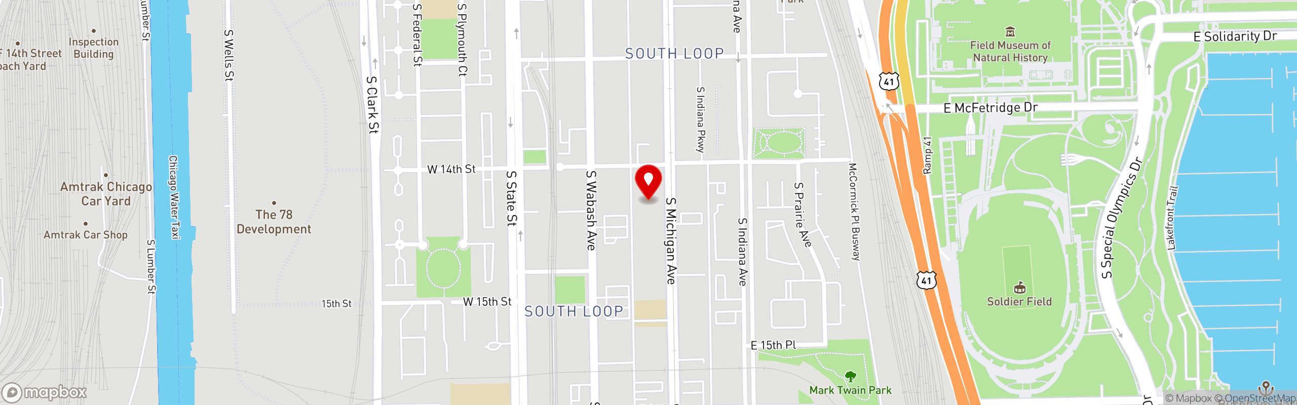 Street map pinning Victory Italian in Victory Tap | South Loop
