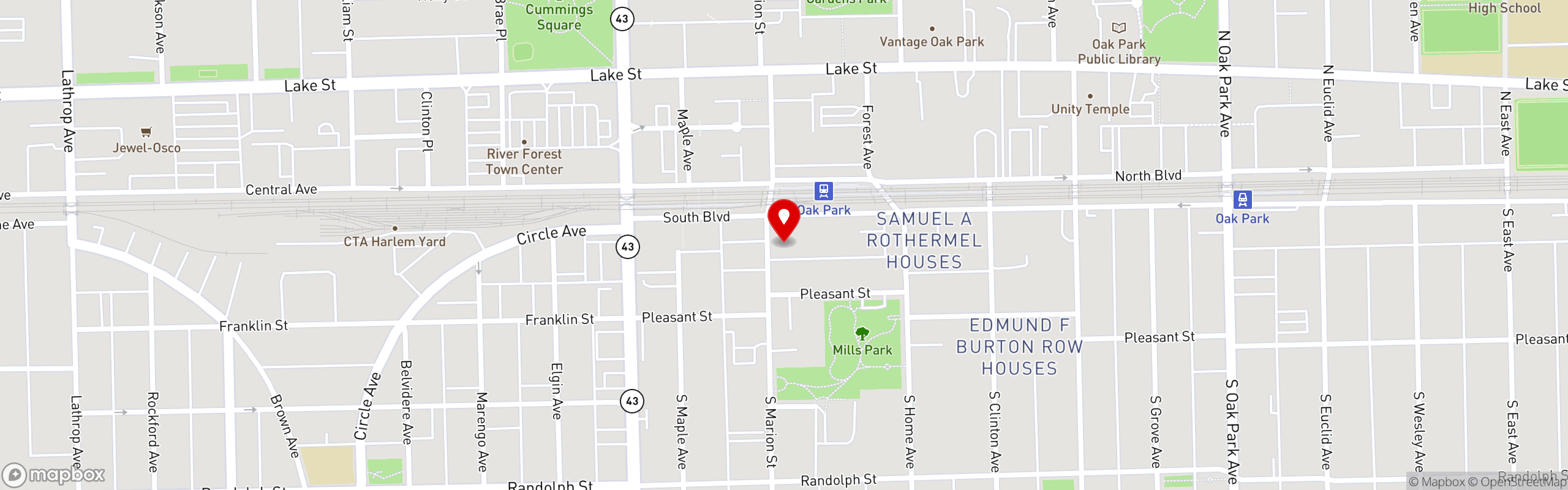 Street map pinning Victory Italian in Victory Italian | Oak Park