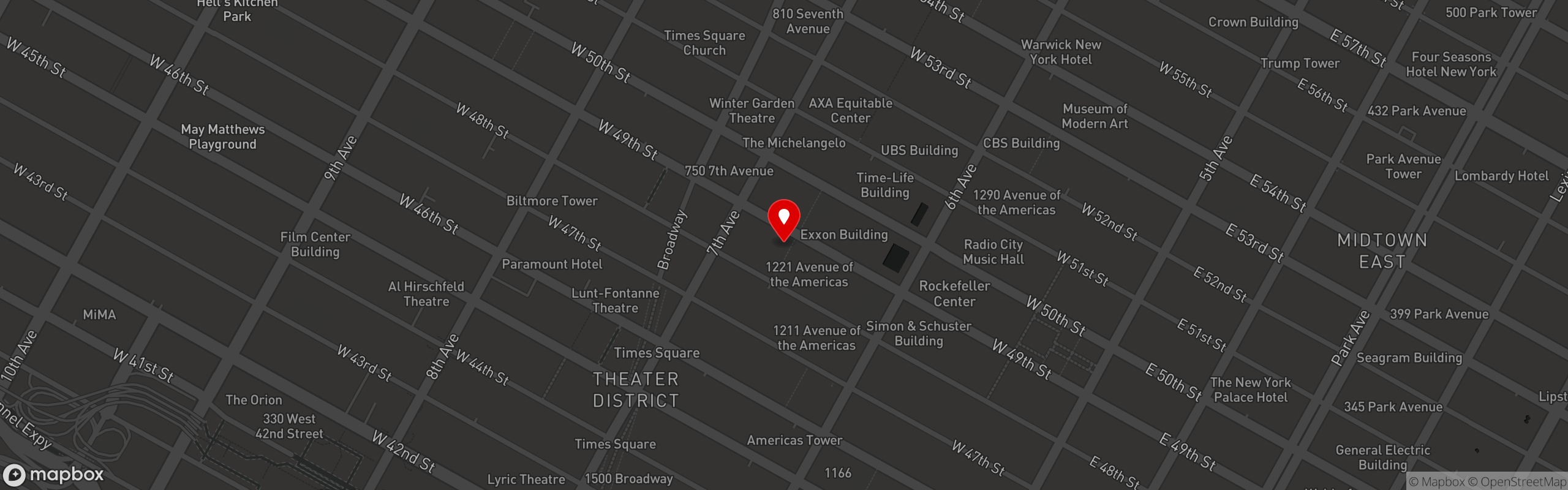 Street map pinning Pasta Lovers Trattoria in Pasta Lovers