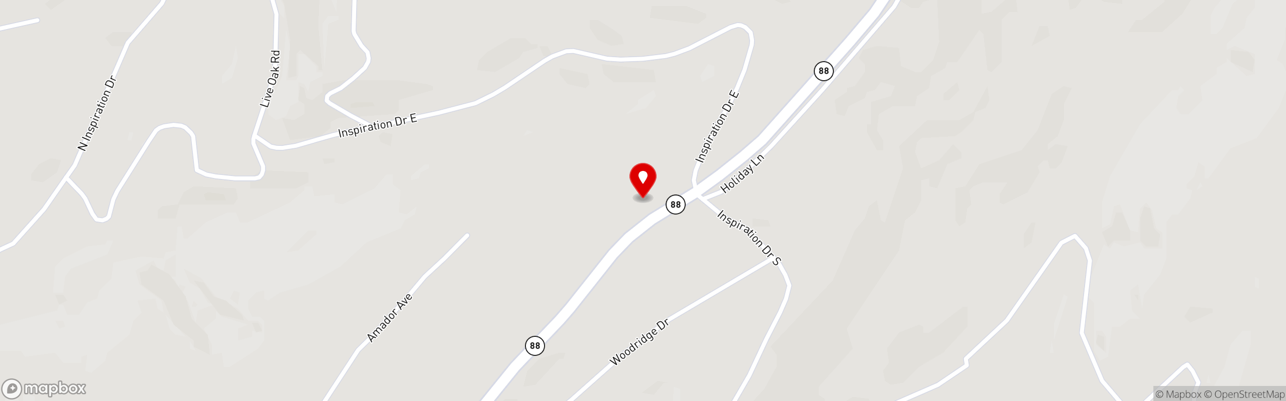 Street map pinning Gibson's Roadhouse Cafe in Gibson's Roadhouse Cafe