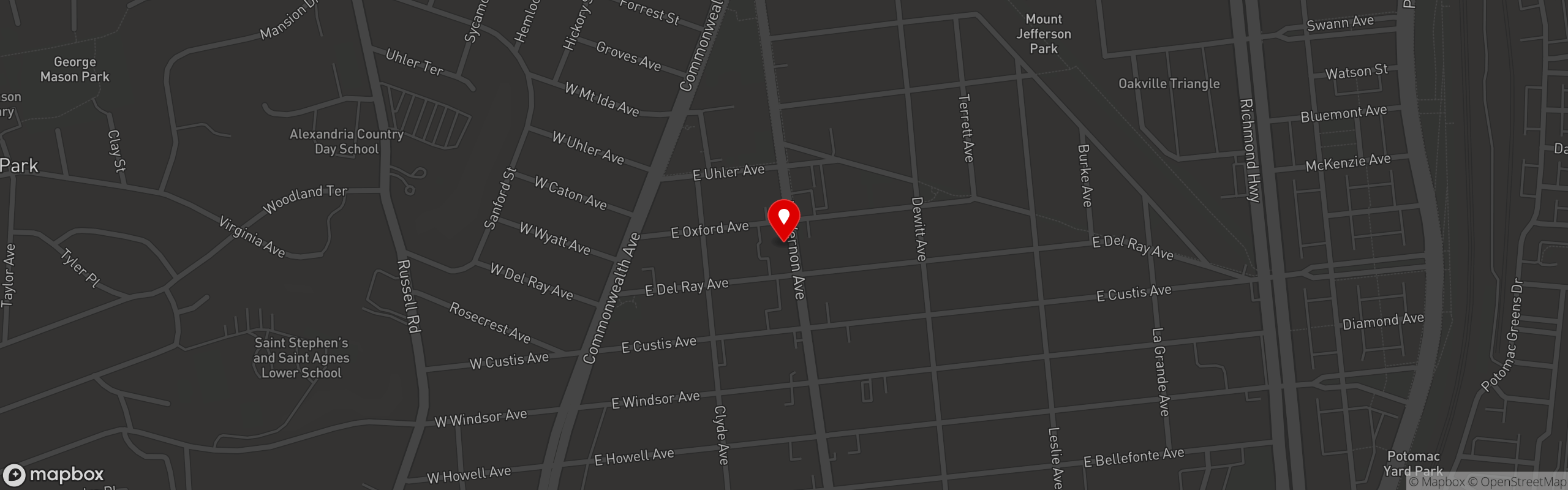 Street map pinning Holy Cow in Holy Cow