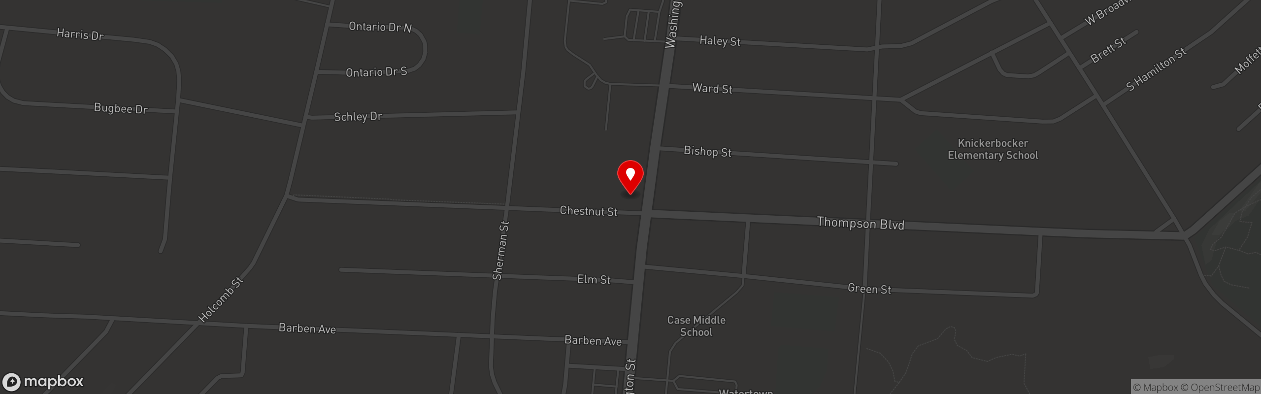Street map pinning Bad Apple Garage in Bad Apple Garage