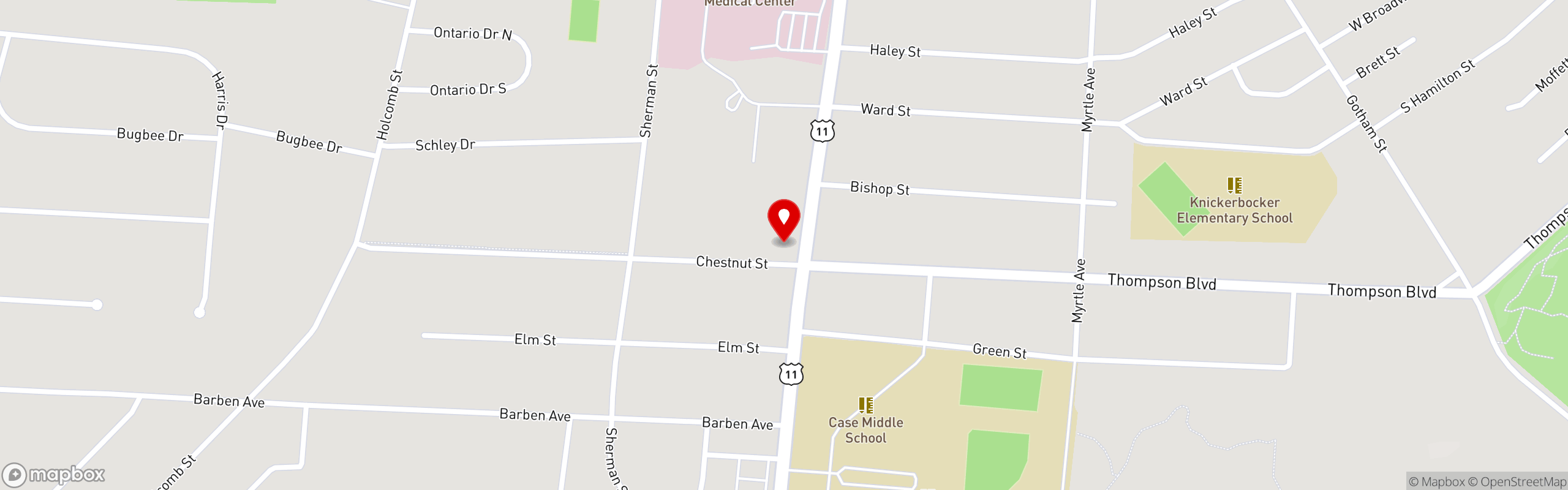 Street map pinning Bad Apple Garage in Bad Apple Garage