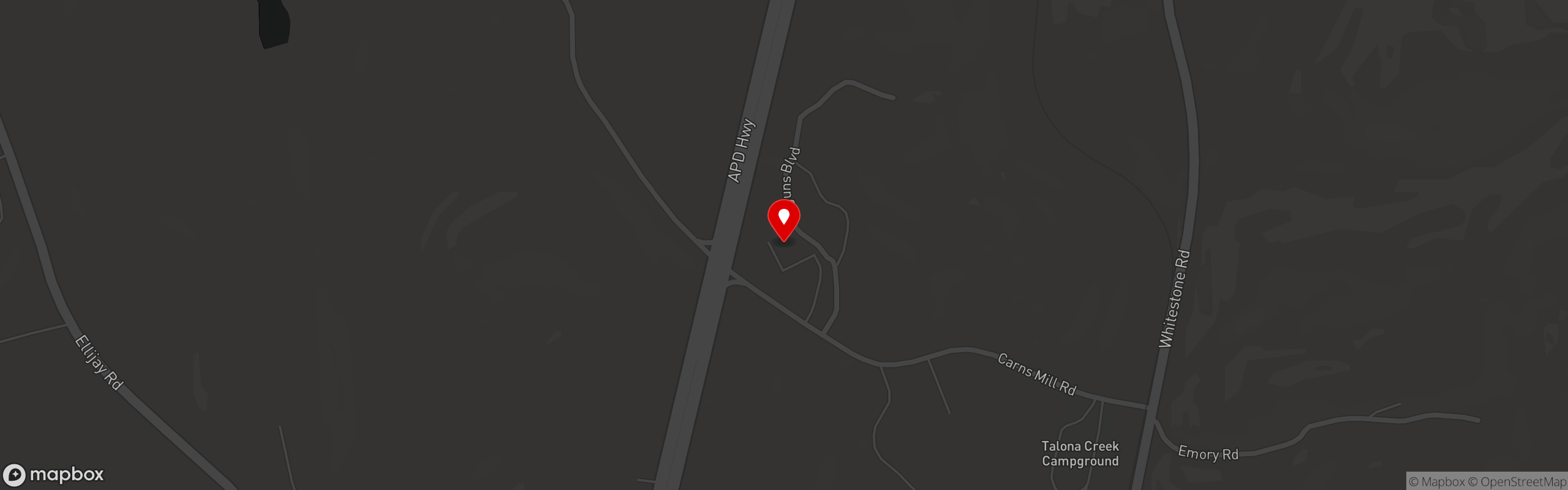 Street map pinning Bigun's Barbeque® in BIGUN'S BARBEQUE®