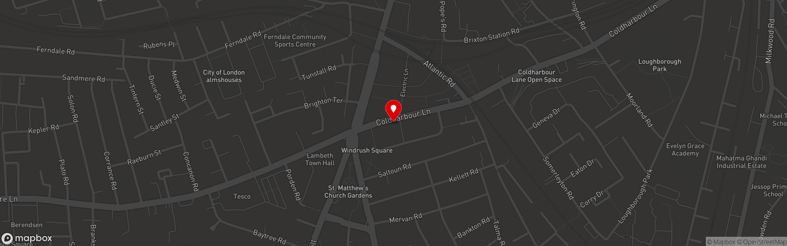 Street map pinning Satay Bar in Satay Bar