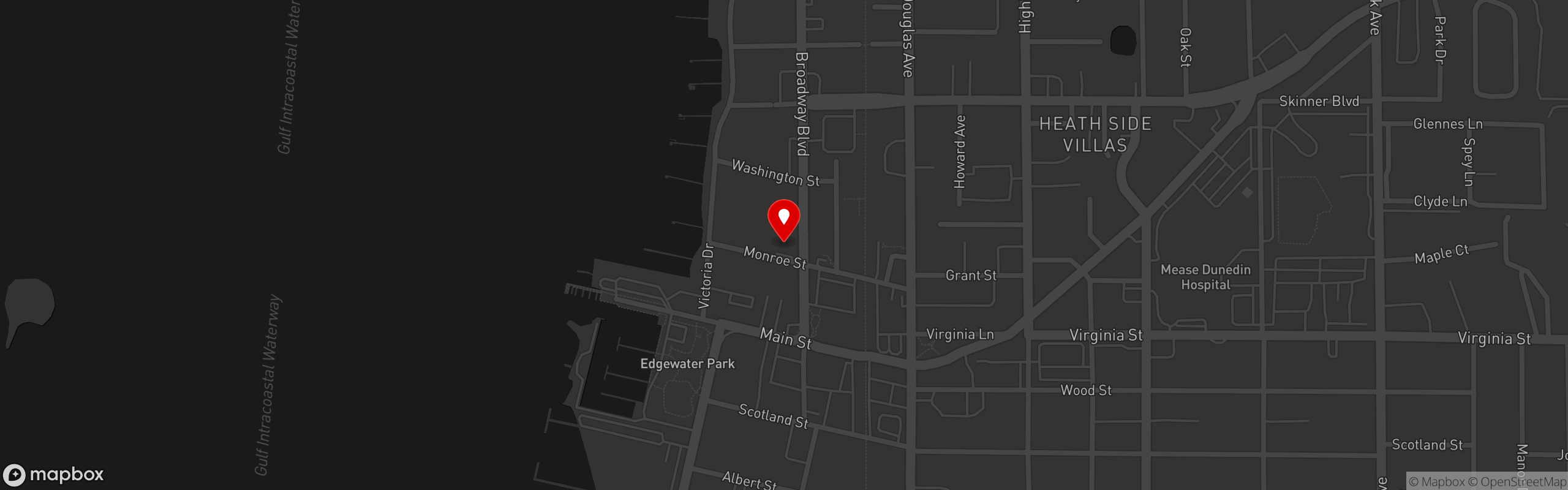 Street map pinning Hog Island Fish Camp in Hog Island Fish Camp