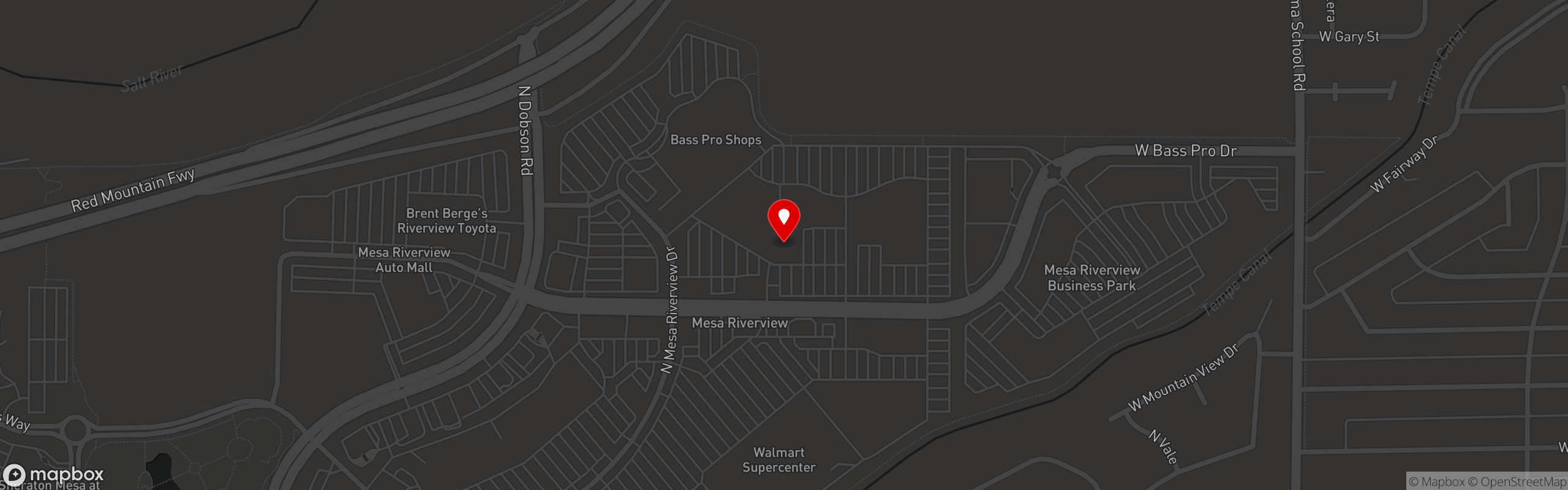 Street map pinning Rito's Mexican Food in Mesa