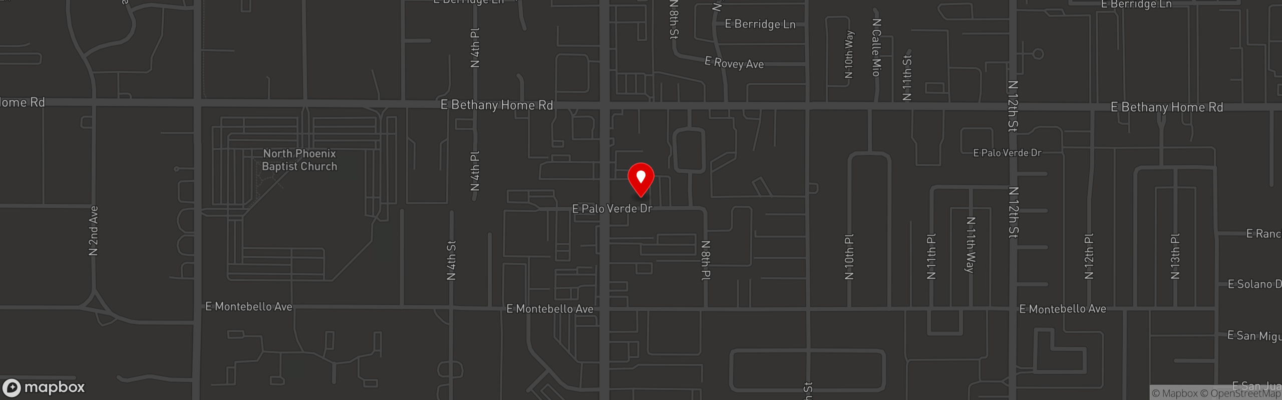 Street map pinning Rito's Mexican Food in Crown