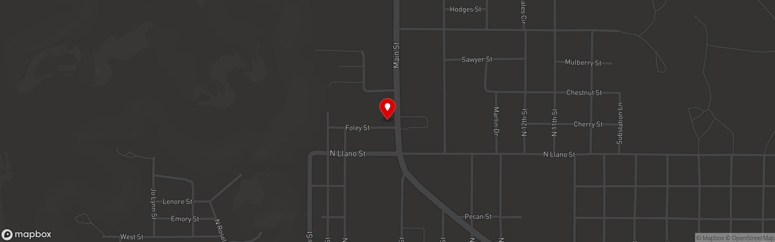 Street map pinning Junction Burger Company & Restaurant in Junction Burger Company & Restaurant