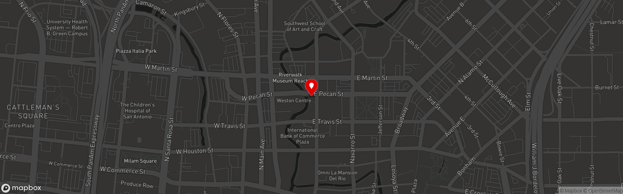 Street map pinning Fathead Pizza in Fathead Pizza