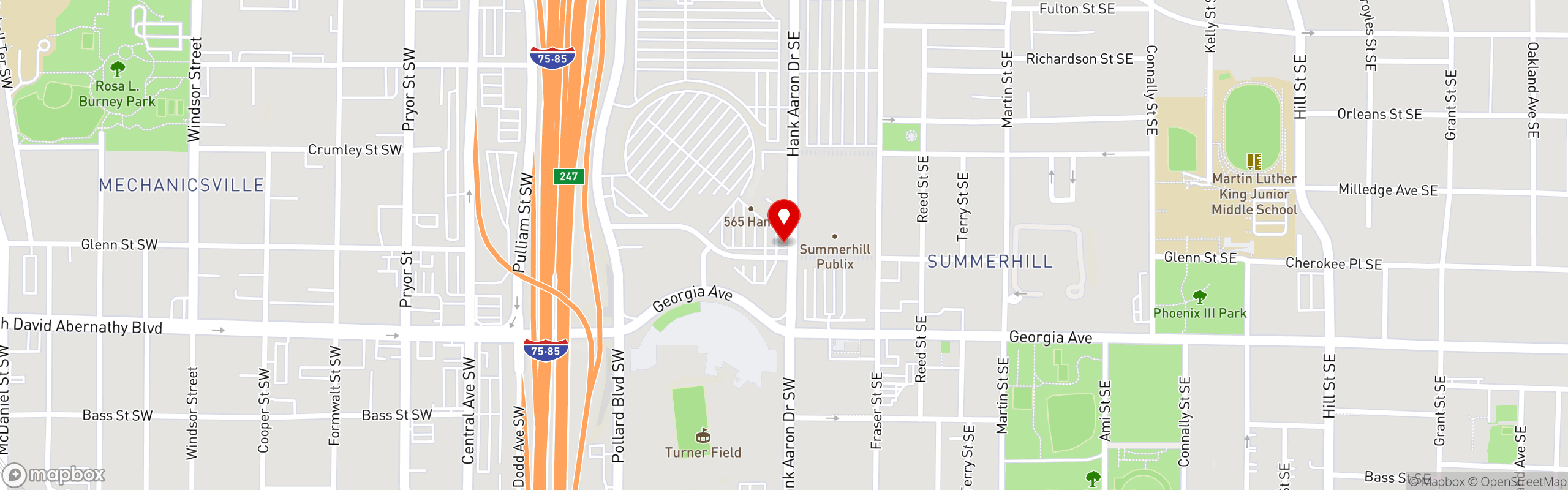 Street map pinning Grits and Eggs Breakfast Kitchen in Summerhill