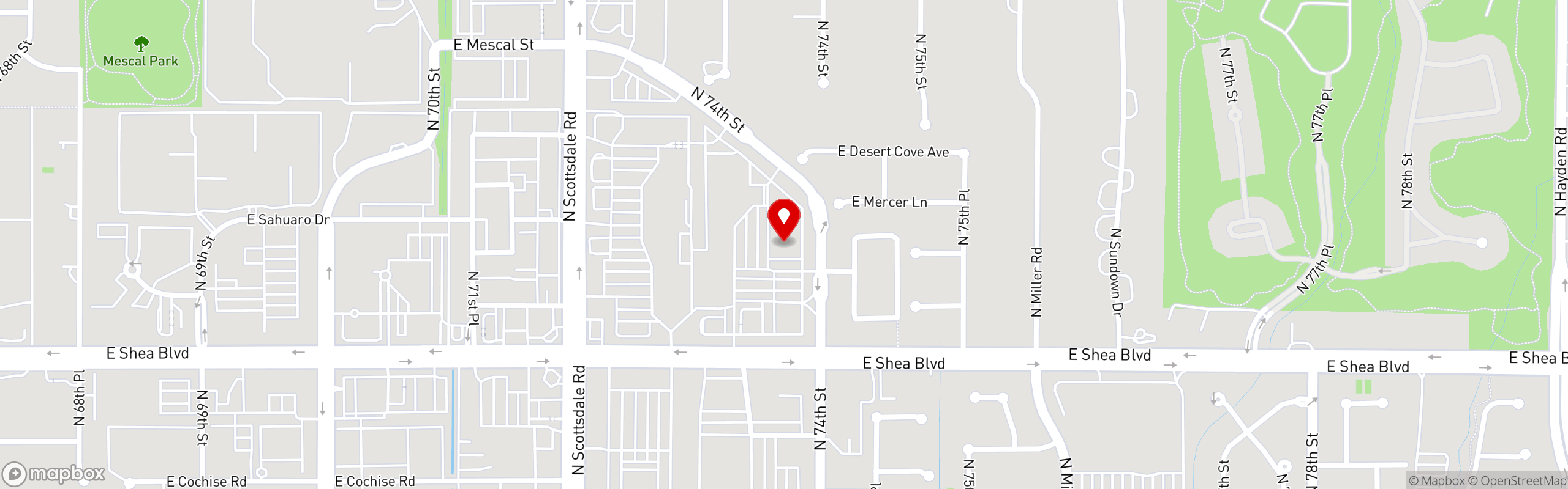 Street map pinning Il Capo Pizzeria in Scottsdale