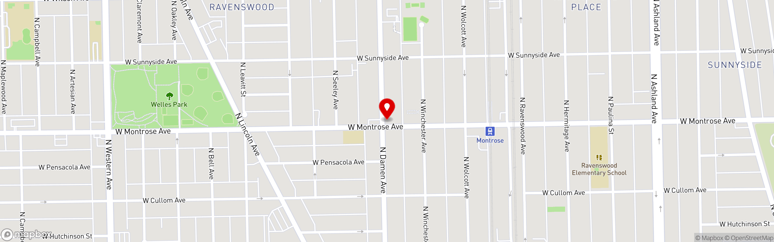 Street map pinning Farm Bar in Farm Bar Ravenswood