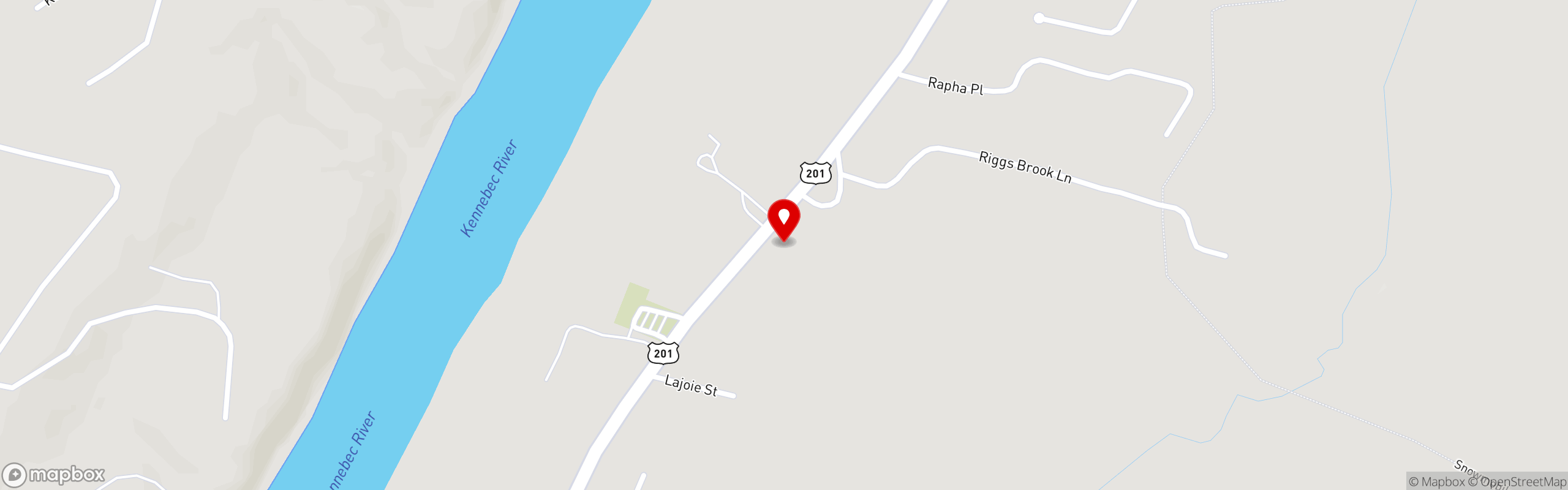 Street map pinning The Red Barn in The Red Barn