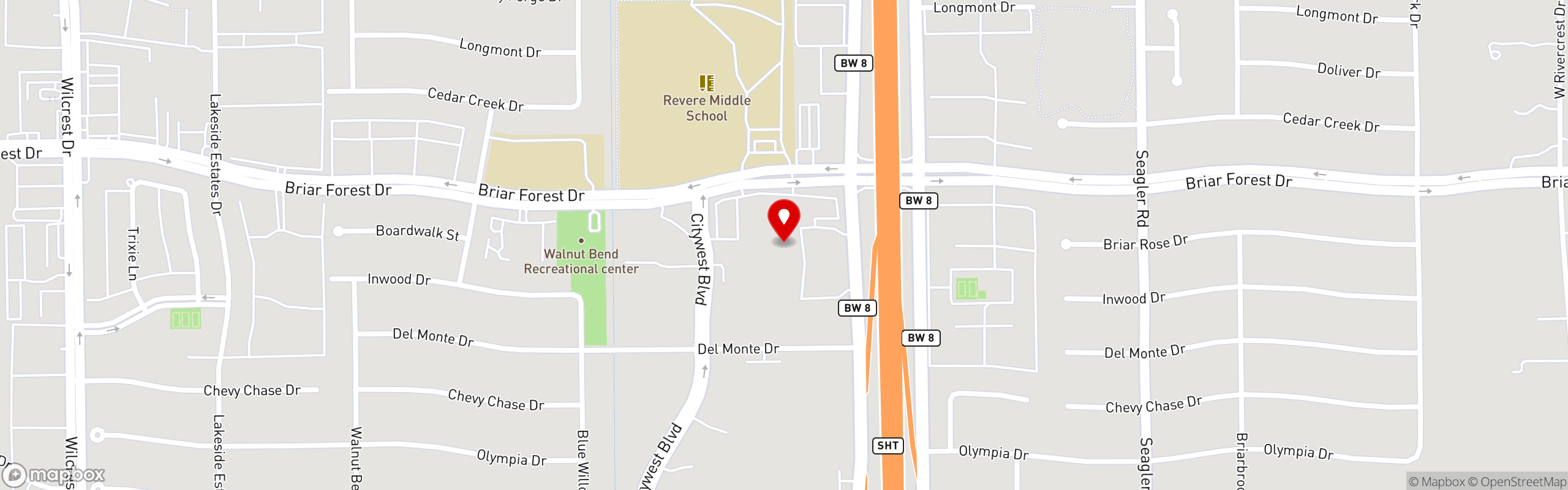 Street map pinning Palazzo's in Palazzo's - Westchase