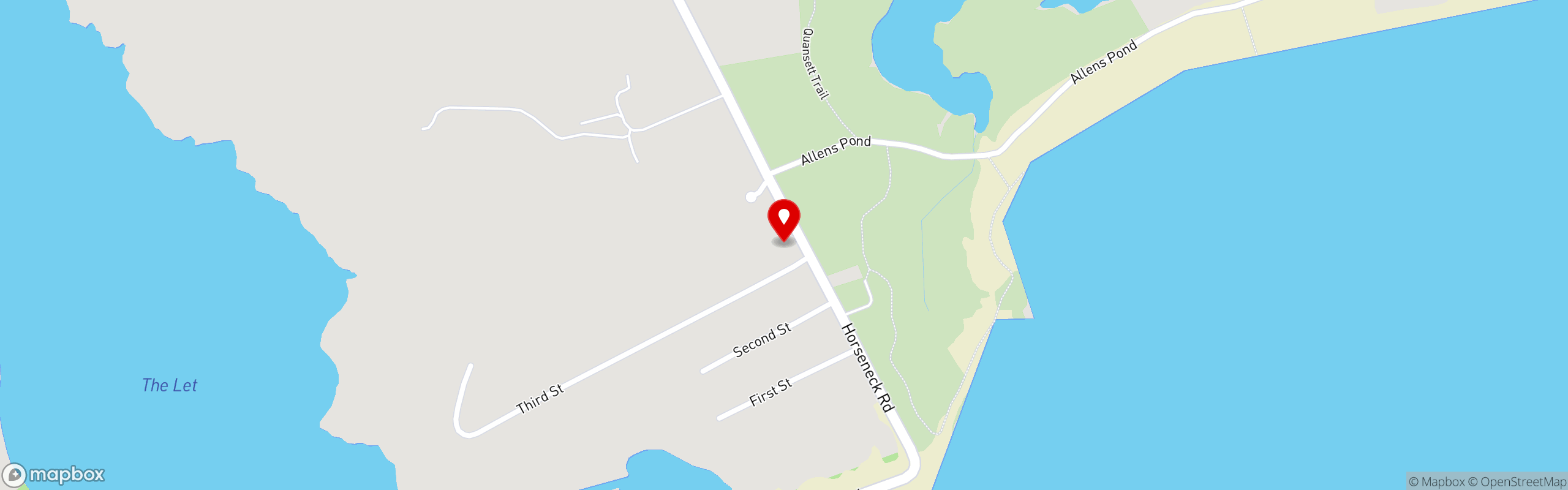 Street map pinning Bayside Restaurant Westport in Westport